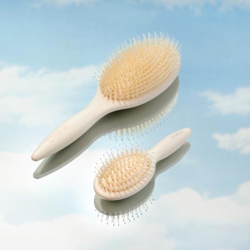 Finish & Shine Boar Bristle Hairbrush for Smooth Shiny Hair (Regular / Cream)