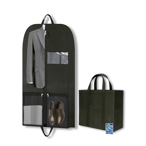 43 Inch Gusseted Garment Bag for Closet Storage and Workwear Organization (Garmentbag 43INCH 1 pack)