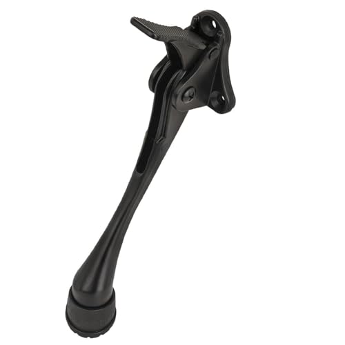 1 Stopper 6 in Black Tall Kickdown Door Stop for Bottom of Door (Black / 6 INCH X 1 PACK)