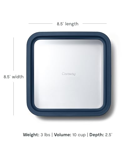 Glass Food Storage Container with Lid (Navy / 10 Cup Container (1x))