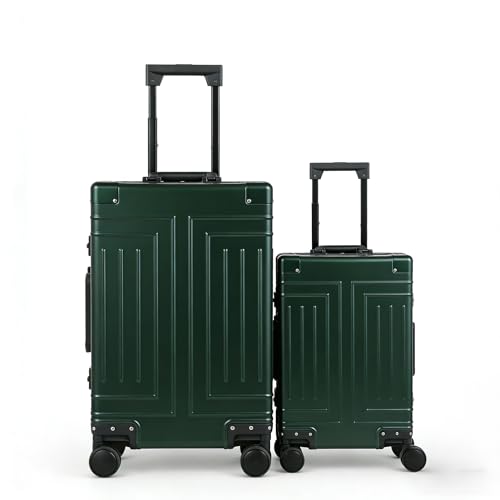 All Aluminum Magnesium Carry On Luggage (green / 20 inch + 26 inch)