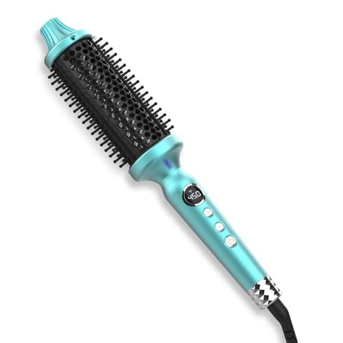 1 3 4 Inch Thermal Brush Negative Ion Heated Round Brush Dual Voltage 12 Temperature Settings Curling Hairbrush for Long Hair (1.75 Inch Barrel (2.3 Inch with Bristles))