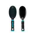 Hairbrush Hair Brush (Black/Teal / Nylon Oval Cushion Brush (Pack of 1))