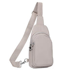 Genuine Leather Small Crossbody Bags for Women Anti (Beige Grey)