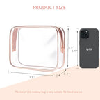 Clear Toiletry Bag (M-White-3 packs)