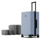 Checked Luggage (Light Blue / 24 Inch)