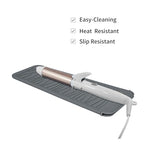 2 Pack Silicone Heat Resistant Travel Pouch for Straightener (2 Pack / Light Grey&beige)