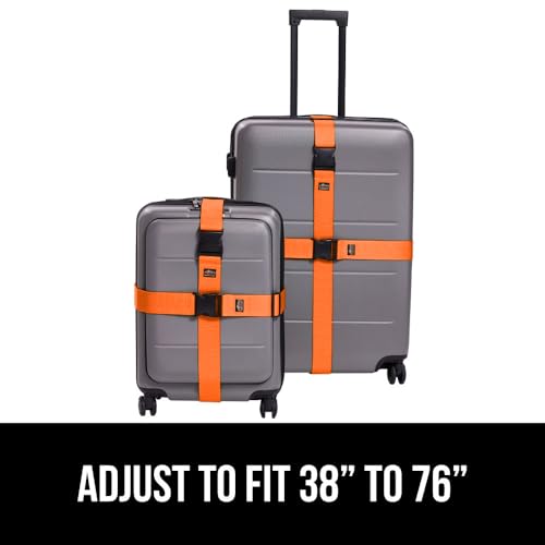 Heavy Duty Luggage Straps for Suitcase (Orange)