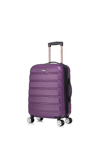 Melbourne Hardside 2 Piece Expandable Spinner Wheel Luggage Set (Purple / 2 Piece (20"/14" Tote))
