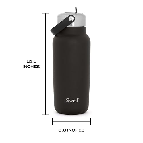 Recycled Stainless Steel Explorer with Flip Straw Lid (Onyx / 32 Ounces)