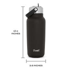 Recycled Stainless Steel Explorer with Flip Straw Lid (Onyx / 32 Ounces)