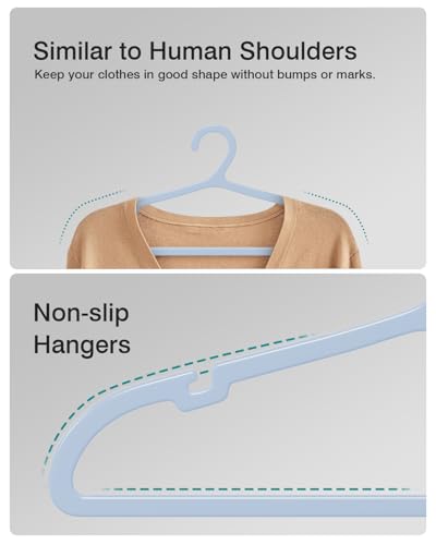 30 Pack Clothes Hangers (Light Blue)