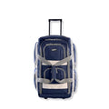 22 inch Carry On 8 Pockets Wheeled Rolling Duffel Bag Water Resistant Luggage Lightweight Travel Suitcase with Retractable Handle (22 inch / Navy)
