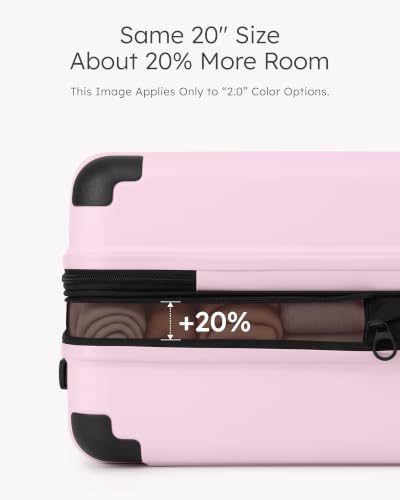 Luggage Lightweight and Durable Hardshell (Light Pink2.0 / S(20in))
