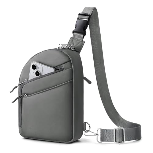 Anti Theft Crossbody Bag for Women Men (3-dark Grey)