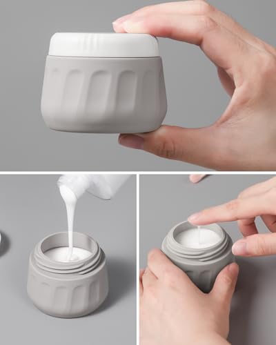 Travel Size Toiletries 8 Pack (3oz bottle 3oz jar / Proper Gray)