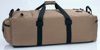 Large Military Duffle Bag Tactical Gear Load Out Bag Deployment Cargo Bag Travel Sports Equipment Duffel Luggage Bag with Backpack Straps 90L (TAN+BLACK)