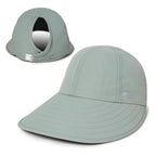 Womens Sunblocker UPF 50 Wide Brim Ponytail Sun Hat (One Size / Mint)