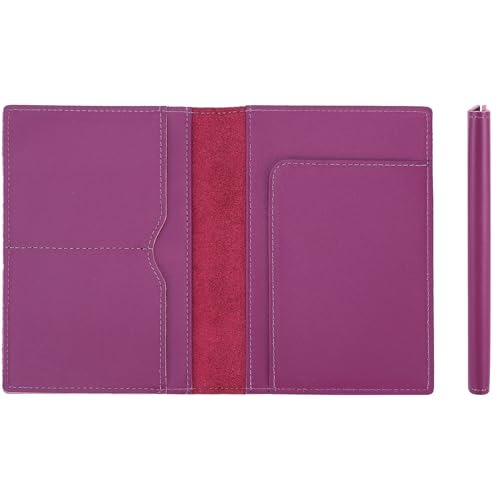 Albatross Leather Travel Passport Holder (Purple B)