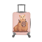 Cute Capybara with Cat (L(for 26-29 inch luggage) / Cute Capybara with Cat)