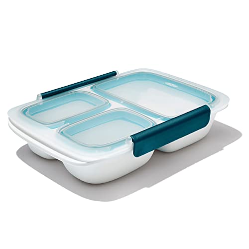 Good Grips Prep & Go 4.1 Cup Divided Food Storage Container (4.1 Cup Divided / Teal)