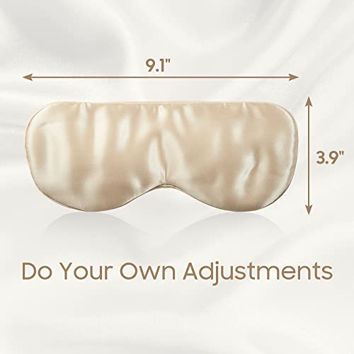Sleep Mask 100% Mulberry Silk (Champagne Gold)
