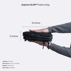 Explorer Slim Hanging Water Resistant Travel Toiletry Bag (Black / Slim)