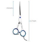 Regular Hair Cutting Shears Professional Barber Scissors Home Blue Detachable Finger Ring for Men Women Kid (Blue Regular Scissor)