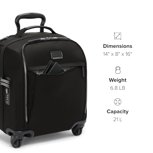 Voyageur Leger 4 Wheeled Luggage (BLACK/GUNMETAL / 16" Compact Carry-on)