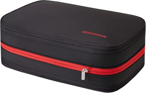 15L Compression Packing Cube Large Travel Organizer (Black Red / 15L)