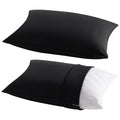 Toddler Pillows with Pillowcases Set (Black (Microfiber) / 14x20 Inch (Pack of 2))
