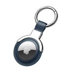 Compatible with AirTag Case Airtag Keyring Leather Protective Case AirTags Loop Holder Air Tags Protective Cover Airtag Key Chain Loop Holders for Luggage Dog Cat Pet Collar (Blue)