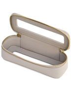 Clear Makeup Brush Bag Travel Cosmetic Case Transparent Zipper Toiletry Bag Organizer for Traveling (Stone / Minimalist)
