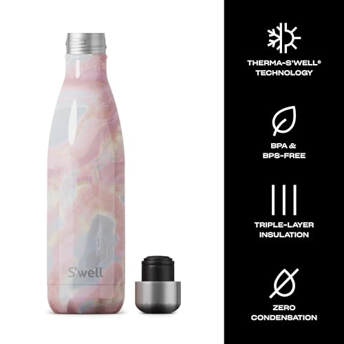 S’well Stainless Steel 17oz Water Bottle (Geode Rose / 17 Ounces)