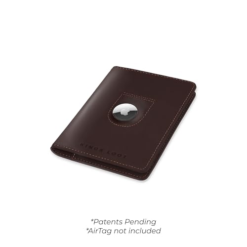 Passport Wallet with Holder for AirTag (Umber)