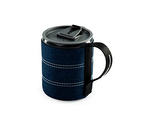Infinity Lightweight Neoprene Backpacker Neoprene Mug for Camping and Backpacking (Heathered Blue)