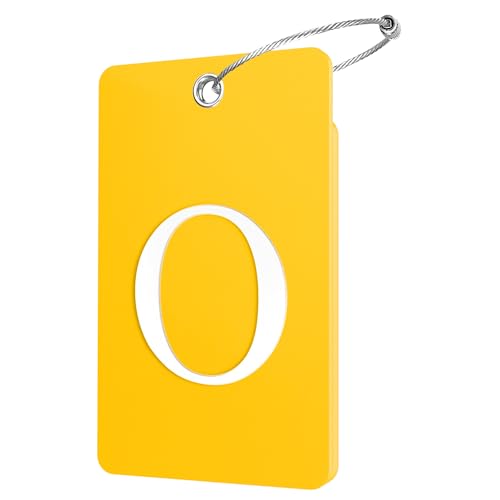 2 Pack Initial Luggage Tags for Suitcases Airplane Travel Essentials (Large O / Yellow)