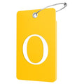 2 Pack Initial Luggage Tags for Suitcases Airplane Travel Essentials (Large O / Yellow)