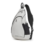 Sling Bag Men Backpack Unisex One Shoulder Bag Hiking Travel Backpack Crossbody with USB Port for Men Women Versatile Casual Daypack (Beige-17'')