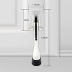 4 Stoppers 4 in White Kickdown Door Stopper for Bottom of Door (White / 4 INCH X 4 PACK)
