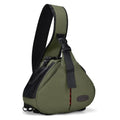 Camera Bag Sling Backpack Camera Case Waterproof with Rain Cover Tripod Holder (Green / Small)