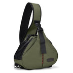 Camera Bag Sling Backpack Camera Case Waterproof with Rain Cover Tripod Holder (Green / Small)