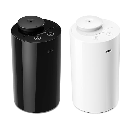 2 Pack AN6 Waterless Diffuser for Essential Oil (Black&white)