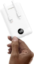 Mini Portable Charger with Built (White)