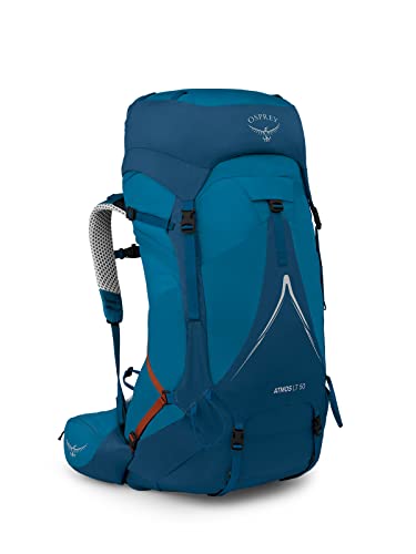 Atmos AG LT 50L Men's Backpacking Backpack (Small-Medium / Night Shift/Scoria Blue)