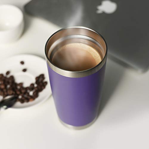 20oz Stainless Steel Tumbler Bulk with Lid (12 Count (Pack of 1) / Powder Purple)