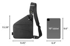 Anti Theft Crossbody Bag (Black)