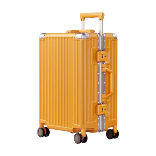 Carry On Luggage PC+ABS Aluminum Frame Zipperless Luggage Hard Shell Suitcase with TSA Lock Double Spinner Wheels 20 Inch Orange (Orange / 20-inch(upgraded Tsa Lock))
