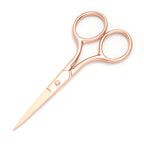 Multicolor Professional Grooming Scissors for Facial Hair Removal (Rose Gold)