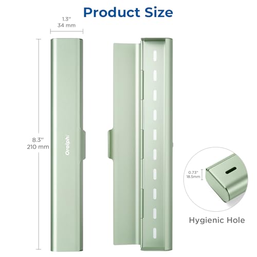Aluminum Toothbrush Travel Case (Green / 1 Pack (Standard))